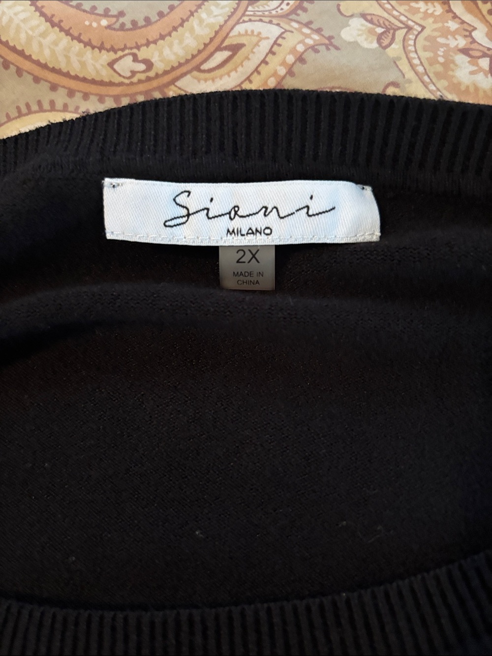 Sioni Milano black knit sweater with puff sleeve - Picture 10 of 11